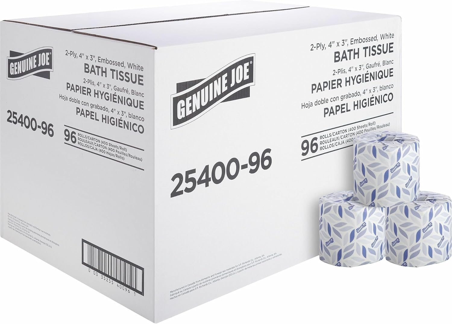 Genuine Joe 2-Ply Standard Bath Tissue Rolls - Soft and Absorbent