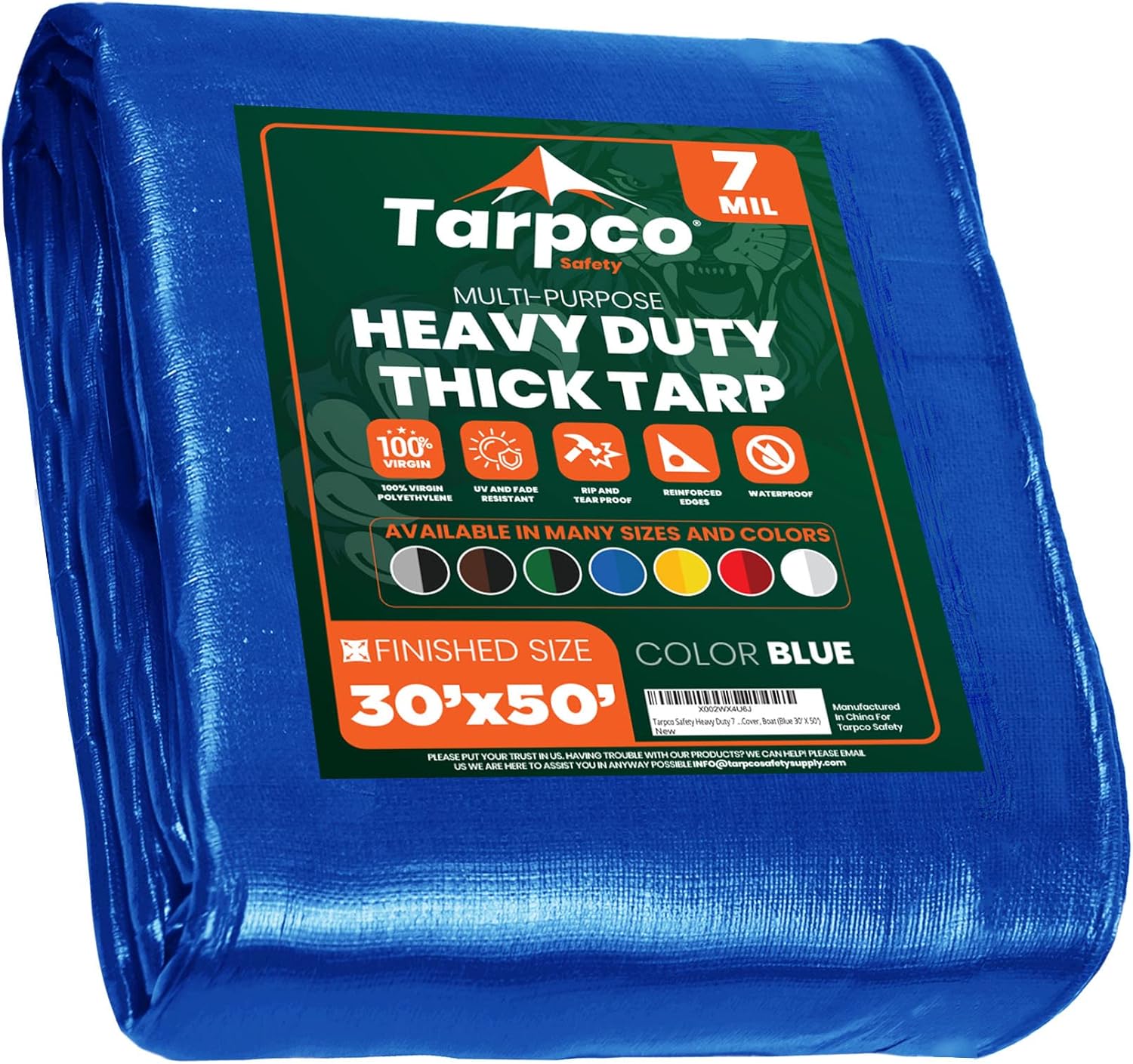 Heavy Duty 7 Mil Tarp Cover for All Weather Protection