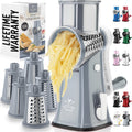 Rotary Cheese Grater with Reinforced Suction - 5 Blades Manual