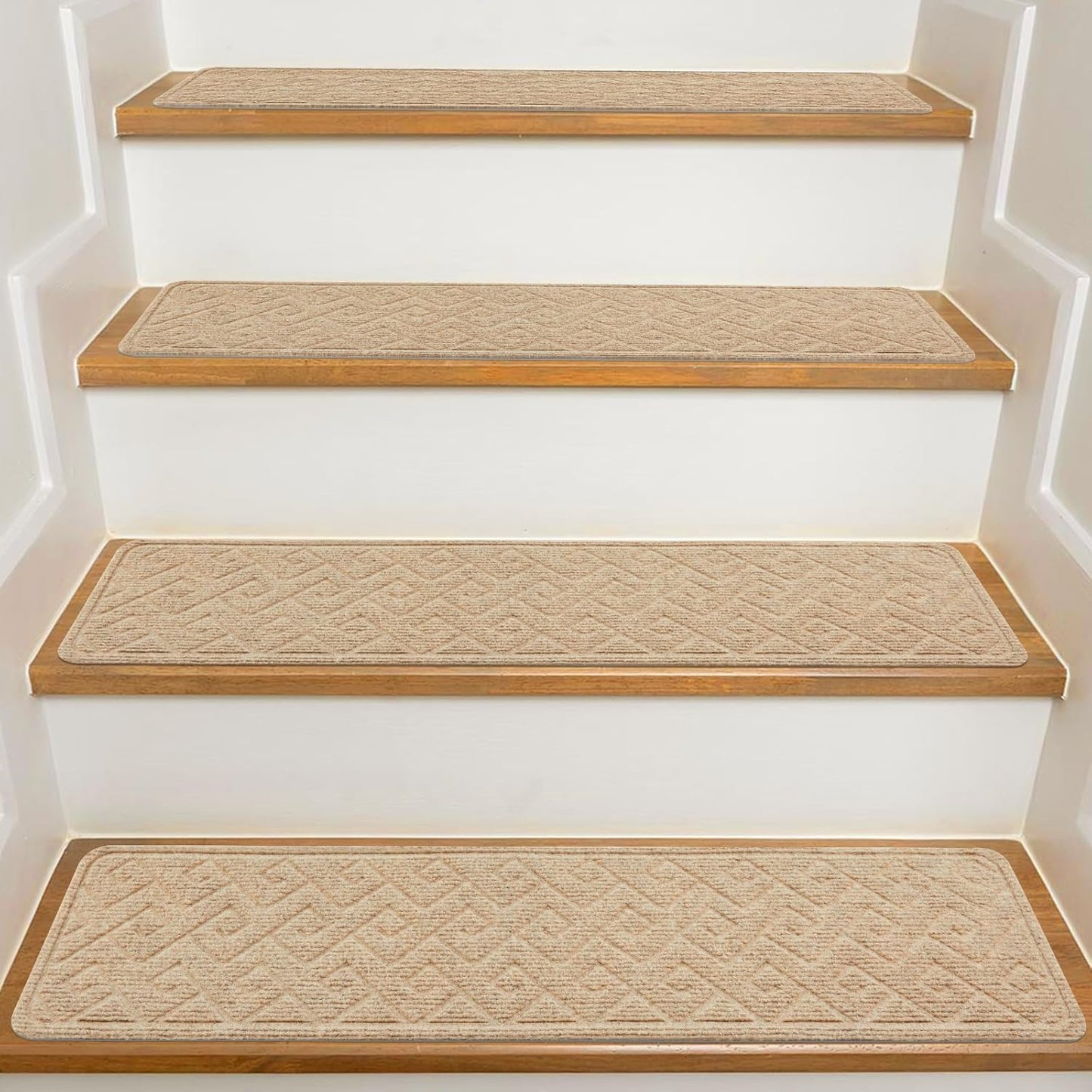 Non Slip Carpet Stair Treads for Wooden Steps, 15 Pack