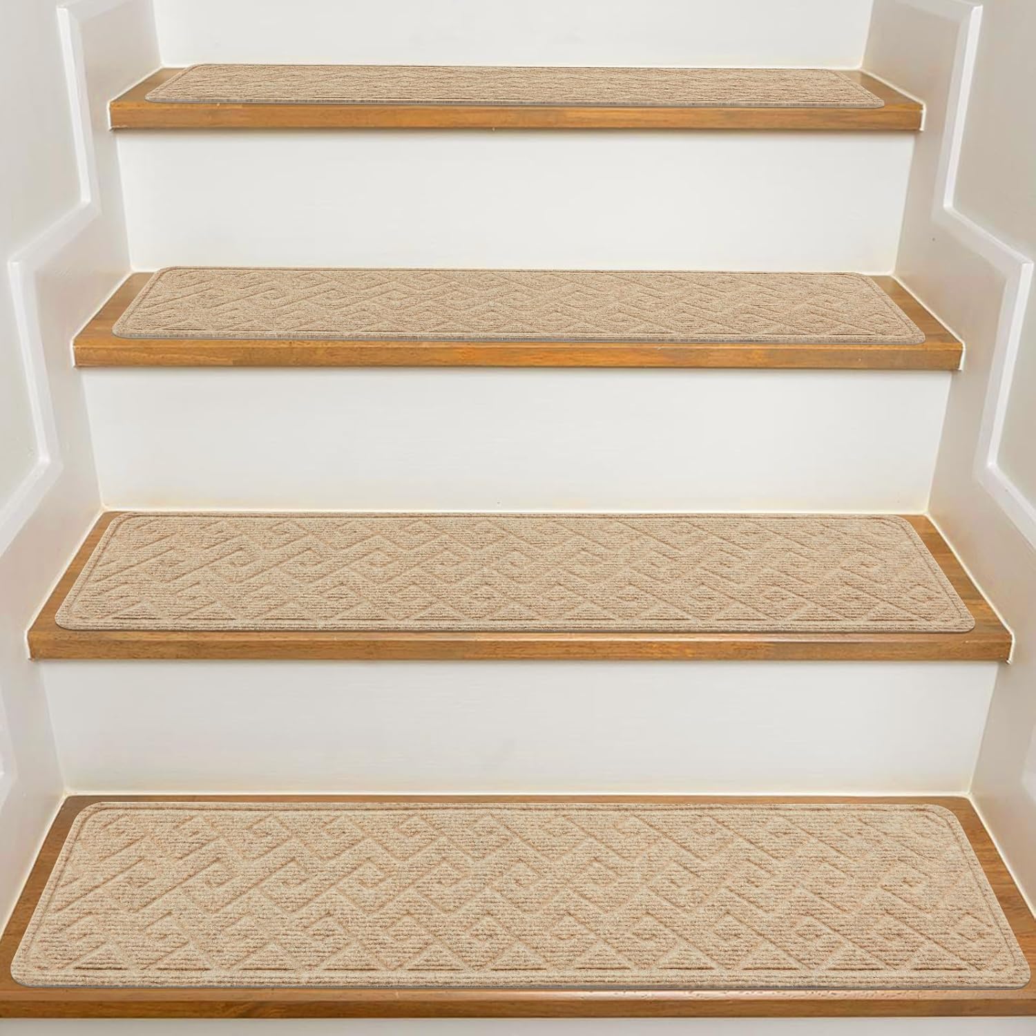 Non Slip Carpet Stair Treads for Wooden Steps, 15 Pack