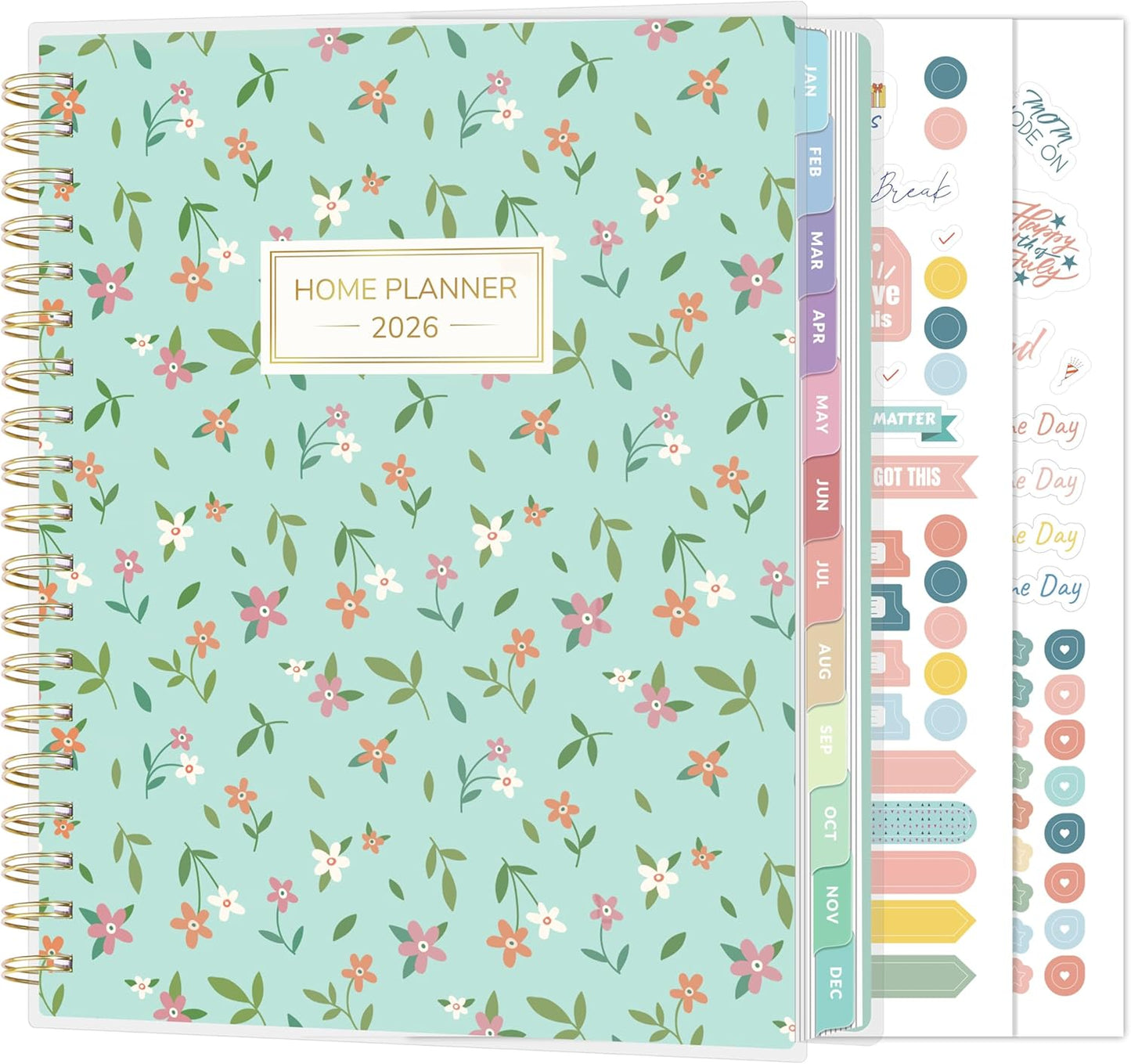 2026 Home Planner with Stickers for Work from Home Organization