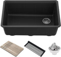 KRAUS Bellucci 30 in. Undermount Workstation Granite Kitchen Sink