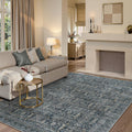 Collive Area Rug 5x7 - Machine Washable Vintage Low Pile Rug