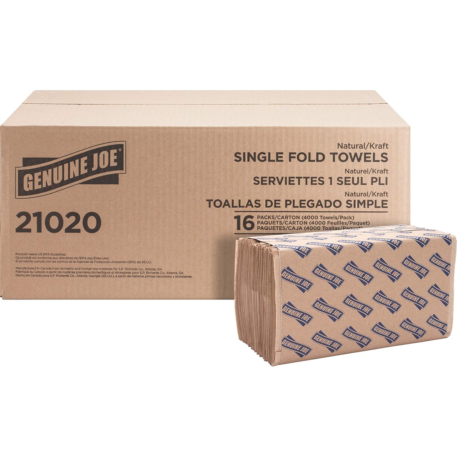 Genuine Joe Singlefold Paper Towels for Efficient Restroom Use