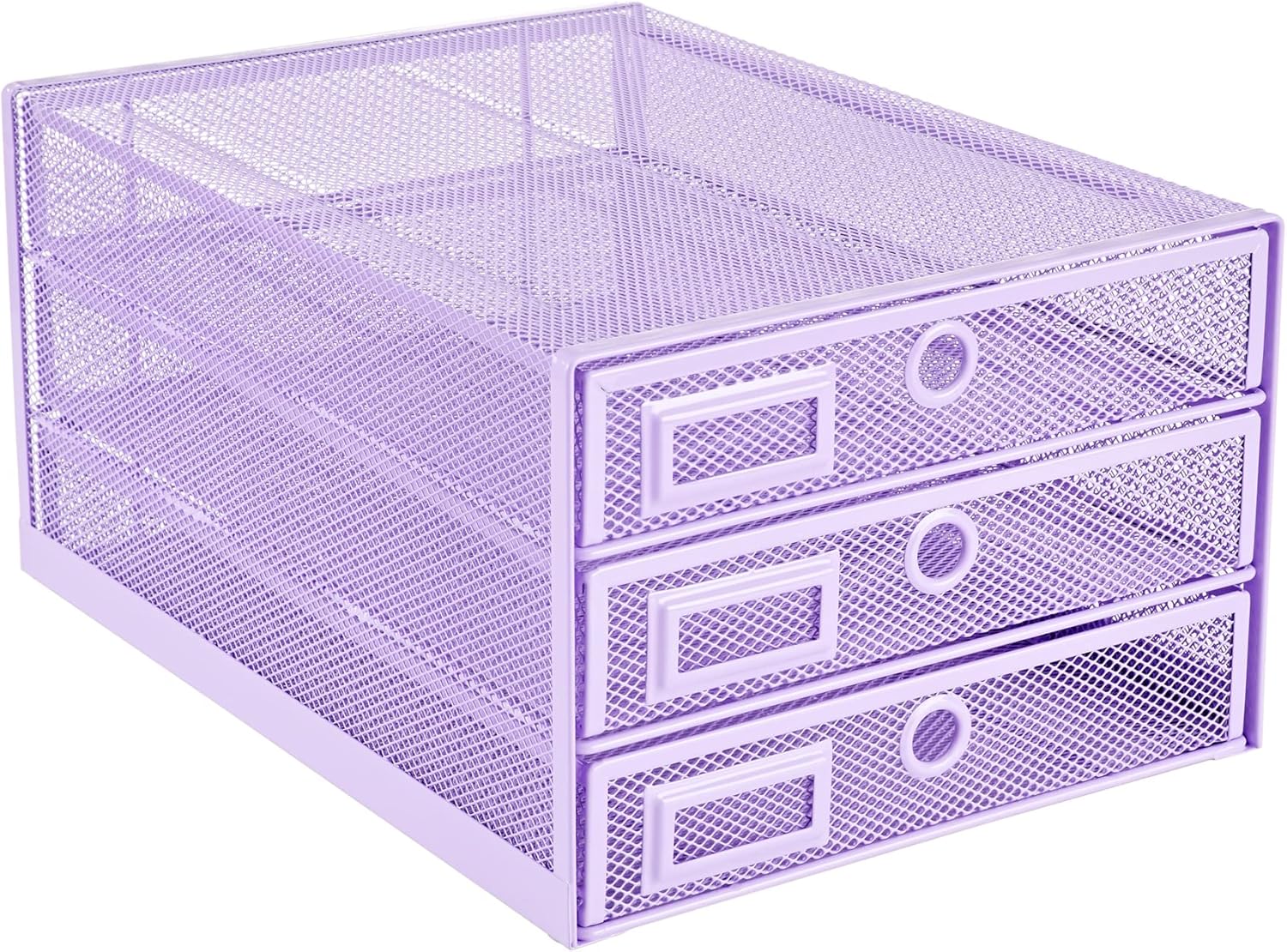 Annova Desk Organizer Wire Mesh 3 Tier Sliding Drawers for Files