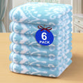 Cotton Wash Cloths for Showering 6PC 13in x13in - Quick Dry & Thick