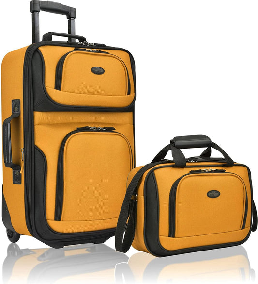 U.S. Traveler Rio Expandable Carry-on Luggage Set for Style