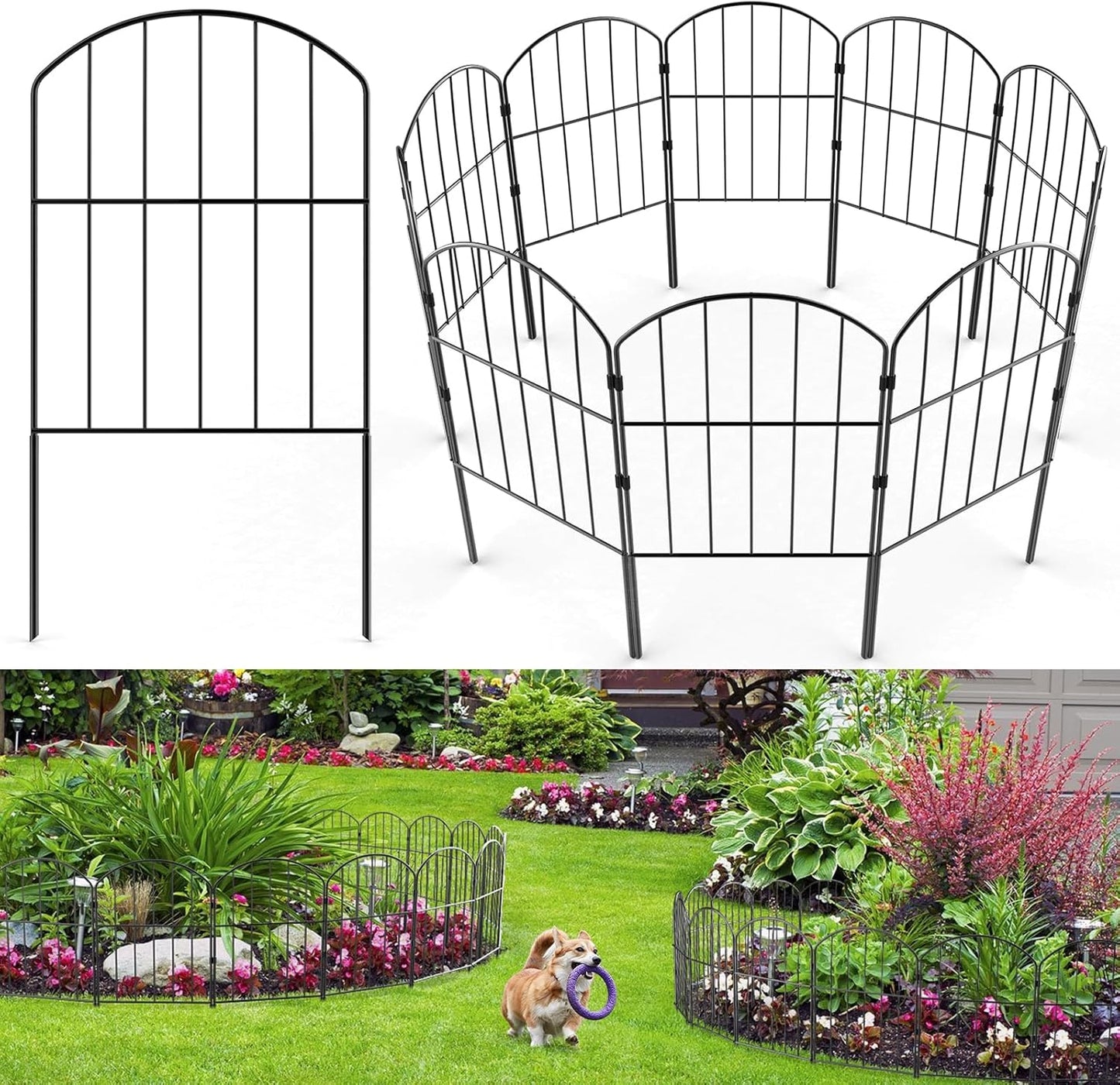VANCASTLE Decorative Garden Fence Panels for Outdoor Decor