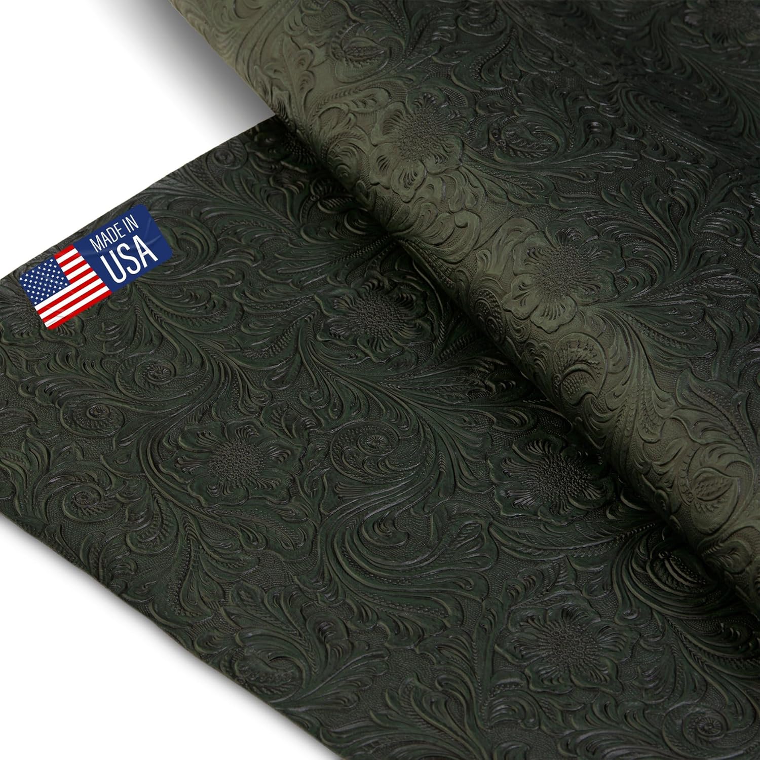 Tooled Faux Leather Western Cowboy Fabric for Crafting Projects