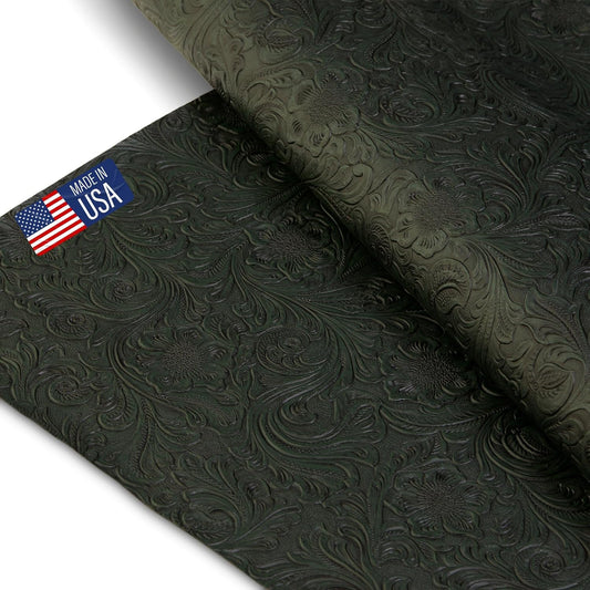 Tooled Faux Leather Western Cowboy Fabric for Crafting Projects