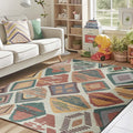 jinchan 5x7 Boho Moroccan Geometric Area Rug - Washable, Non Slip