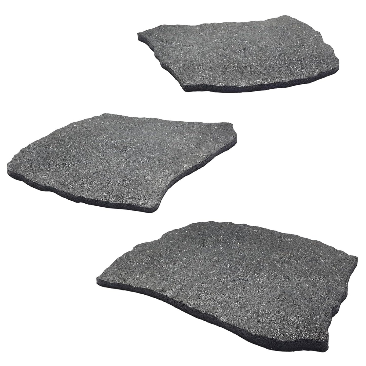 3 Pack Rubber Stepping Stones for Outdoor Garden Pathways