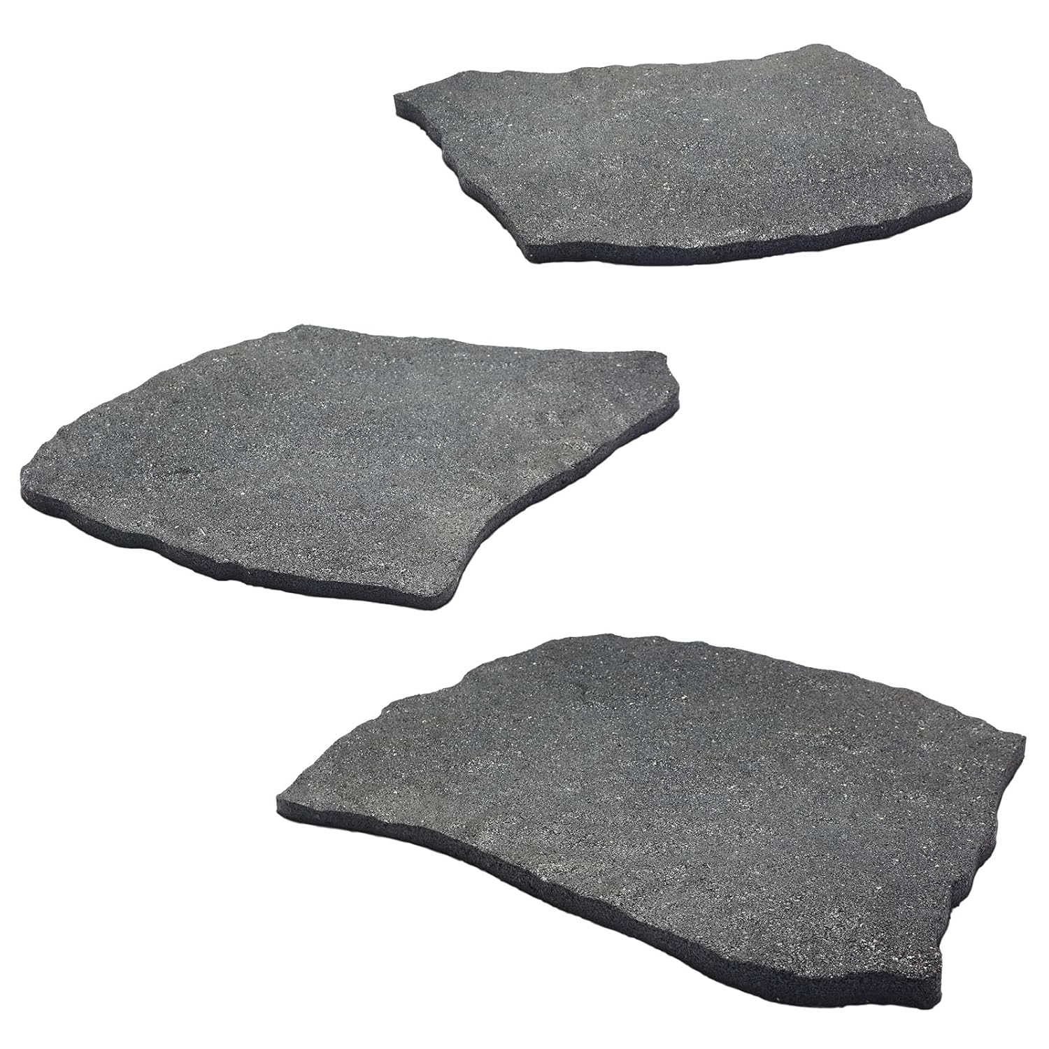 3 Pack Rubber Stepping Stones for Outdoor Garden Pathways