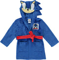 Sonic Fleece Kids Hooded Robe for Boys - Super Soft Plush Bathrobe