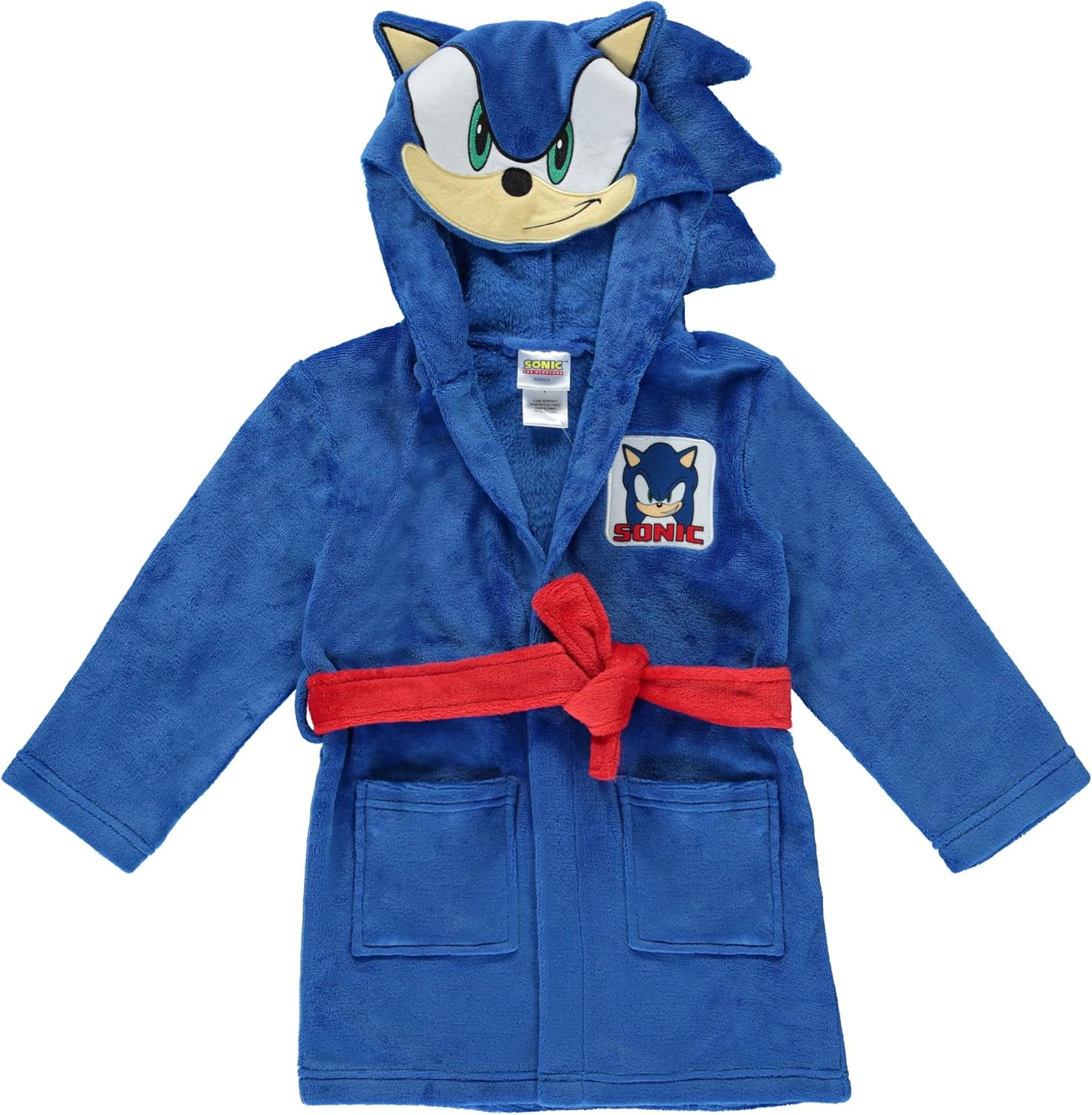Super Mario Sonic Fleece Kids Hooded Robe for Boys Comfort