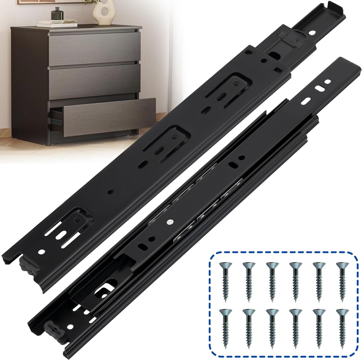 10 Inch Drawer Slides Heavy Duty Full Extension Ball Bearing