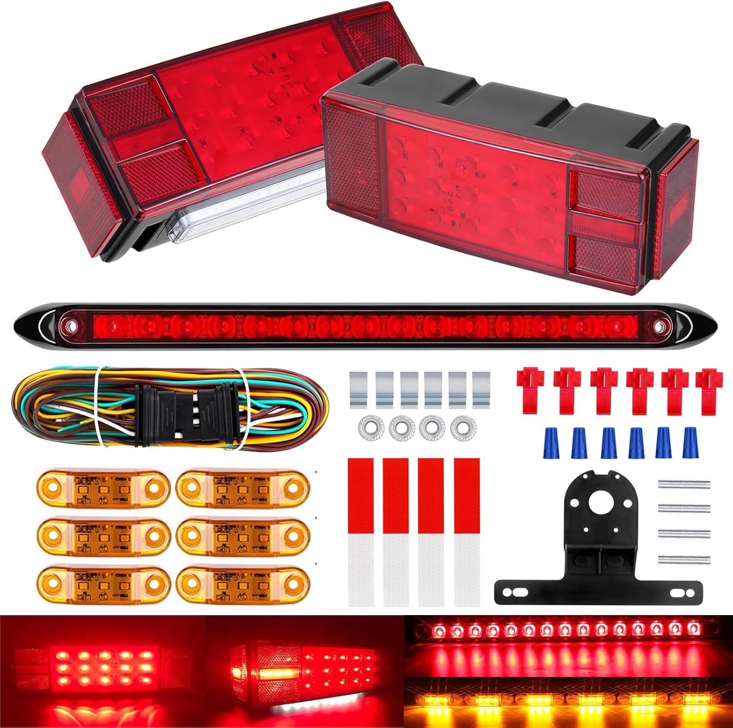 Boat Trailer Lights LED Submersible Kit for Enhanced Safety