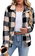 Women's Long Sleeve Full Zip Fleece Jacket - Soft Sherpa Warmth