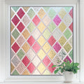 rabbitgoo Stained Glass Window Film for Stylish Privacy and Decor