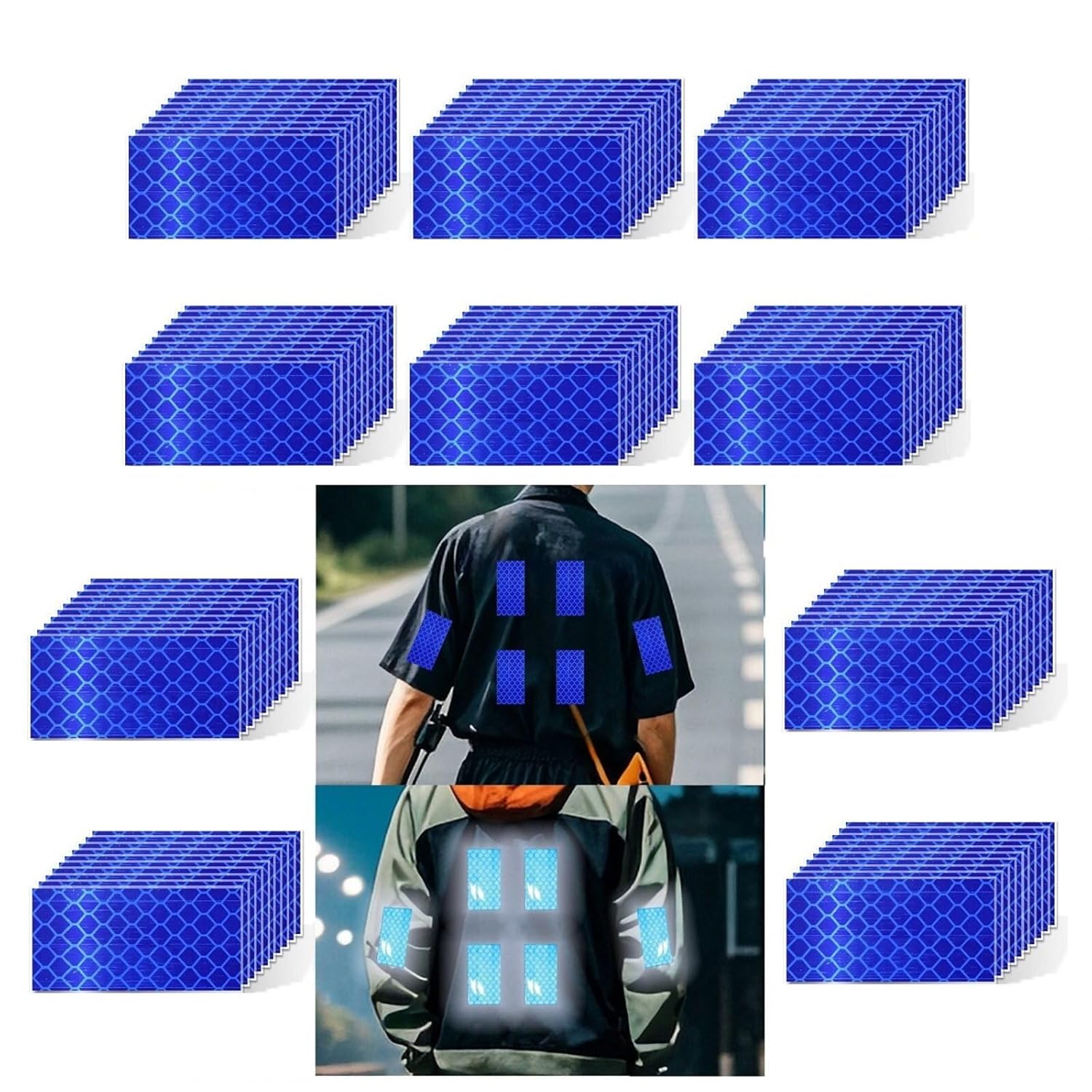 Blue Reflective Stickers for High Visibility Safety Needs
