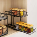 Spice Rack Organizer for Cabinet, 2 Tier Pull Out - Space Saving