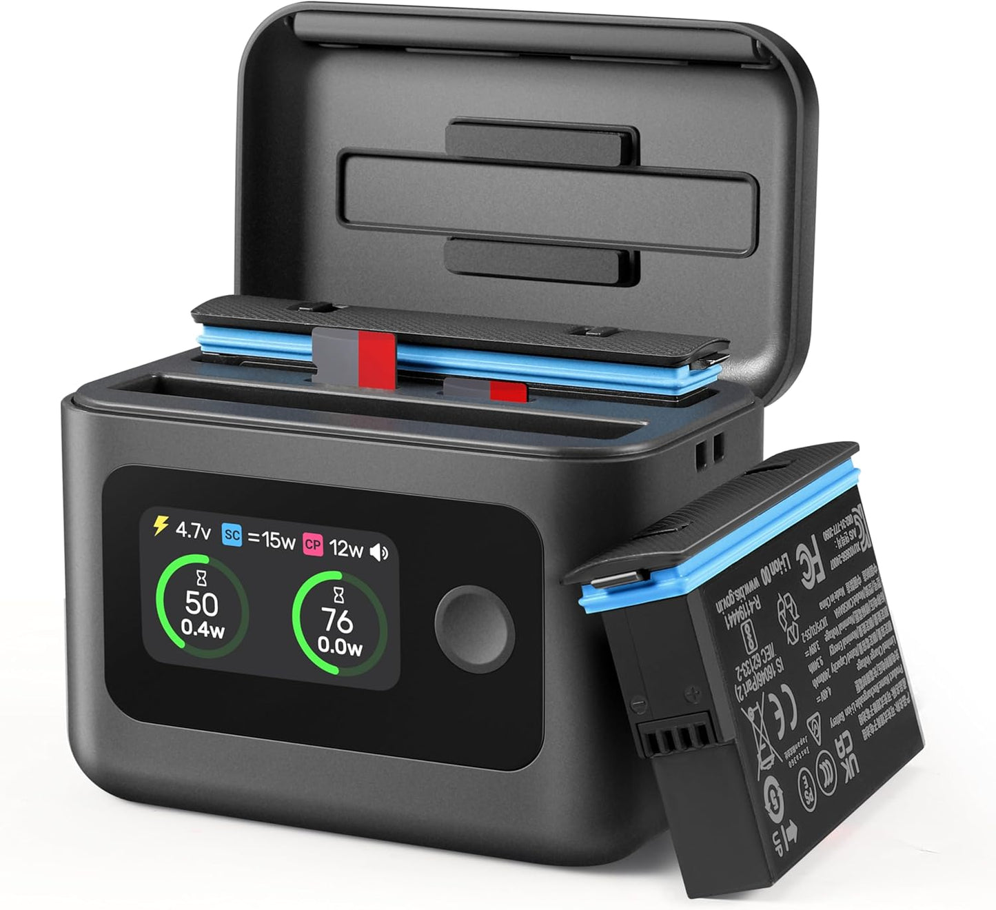Smart Battery Charger for Insta360 X5 with Dual-Channel Quick Charge