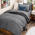 Twin XL Grey 5 Piece Comforter & Sheet Set - Ultra-Soft 1800