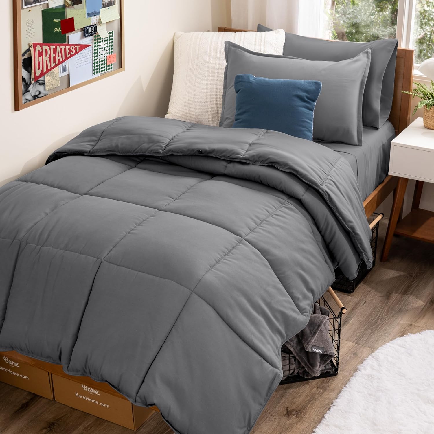 Bare Home Bed-in-A-Bag 5 Piece Comforter Set for Twin XL