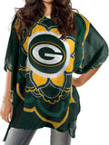 Womens NFL Sheer Caftan With Flower Design - Team Coverup