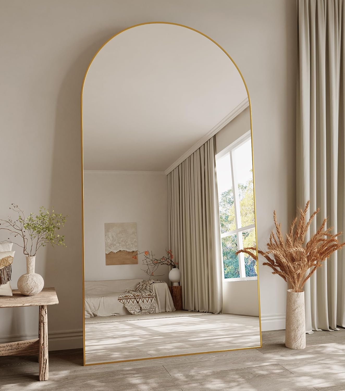 Koonmi 38x77 Arched Full Length Mirror for Stylish Spaces
