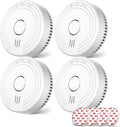 Smoke Alarm Fire Detector with Photoelectric Sensor - 4 Pack