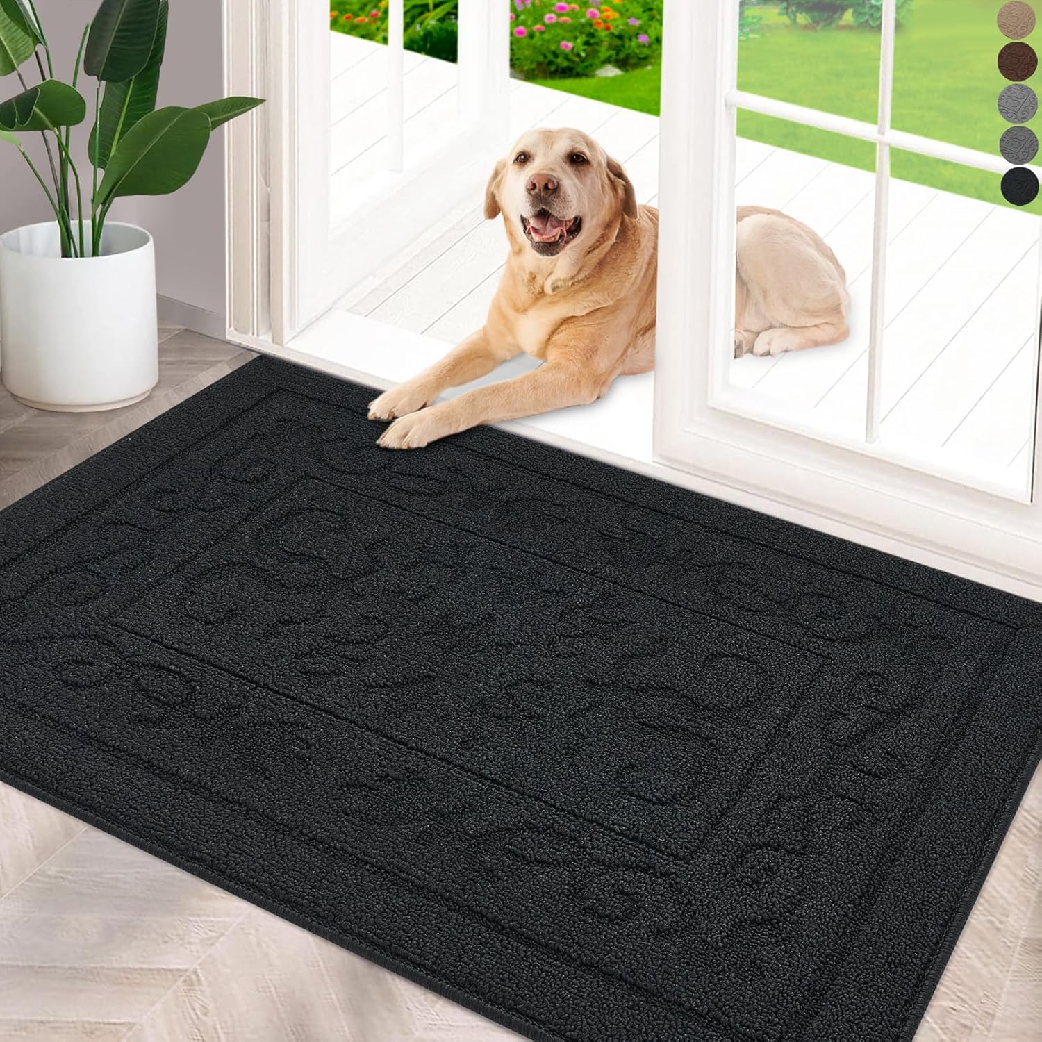 FONEYI Indoor Door Mat 36in x 59in, Non-Slip Entryway Rug