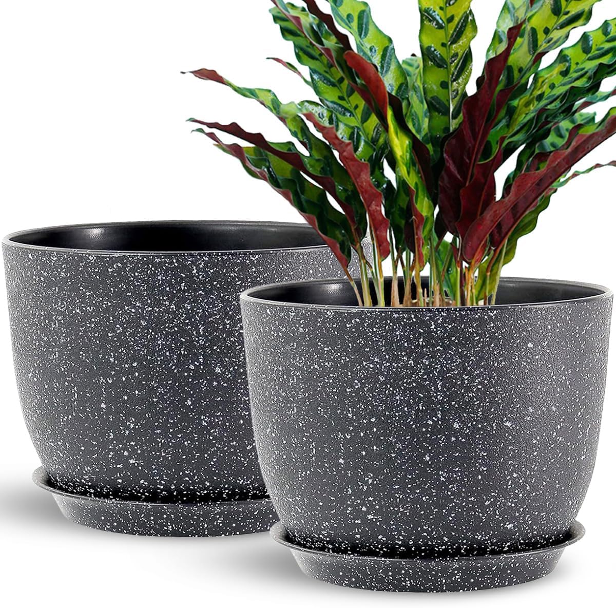 Flower Pots 12 Inch Set of 2 for Indoor and Outdoor Plants