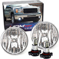 OEM-Spec Clear Lens Fog Light Assemblies with Xenon White LED Bulbs