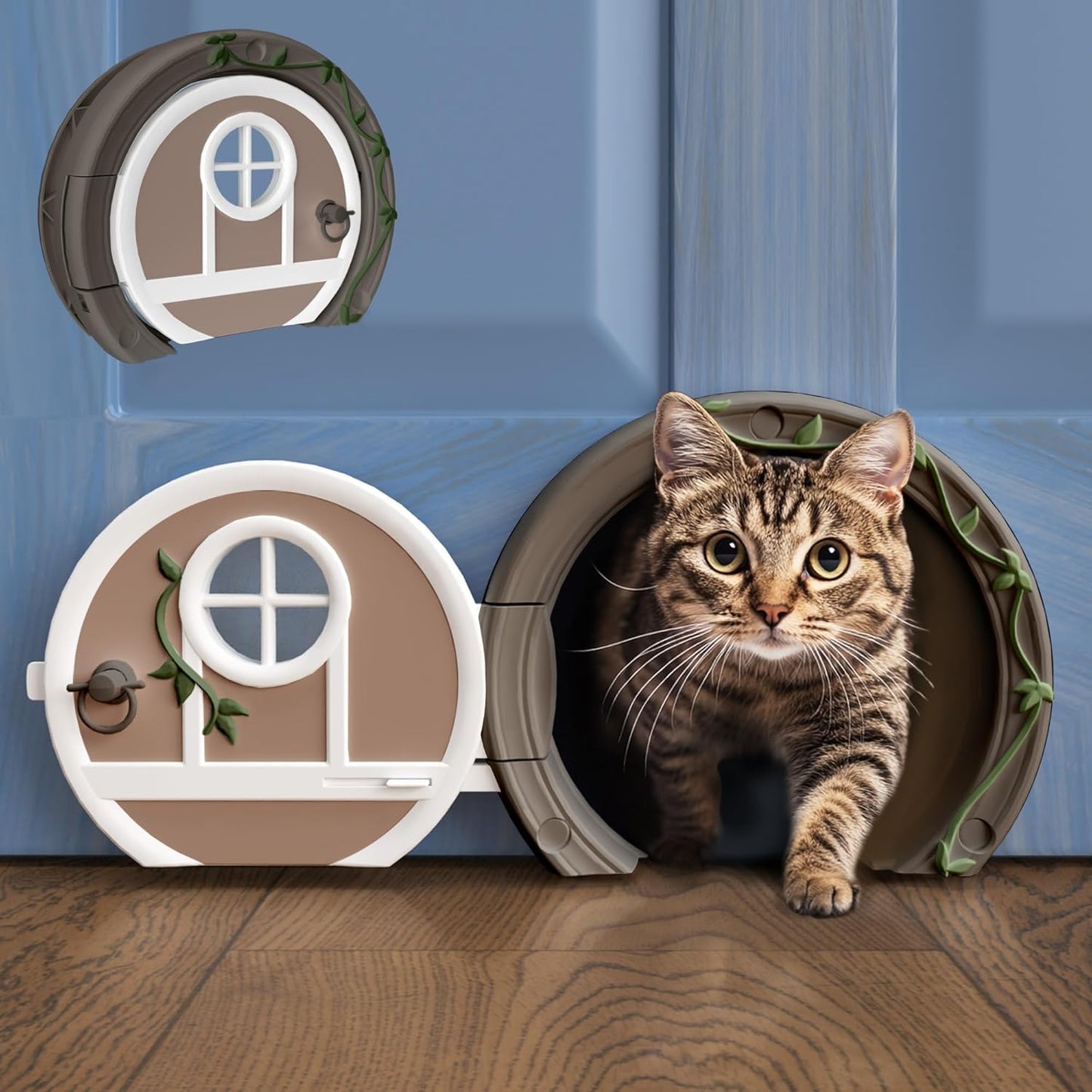 Gnome Door Cat Door for Interior Doors - Stylish and Functional