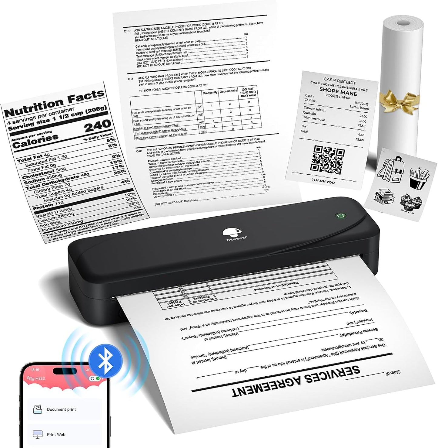 Phomemo M833: Inkless Portable Printer for Travel