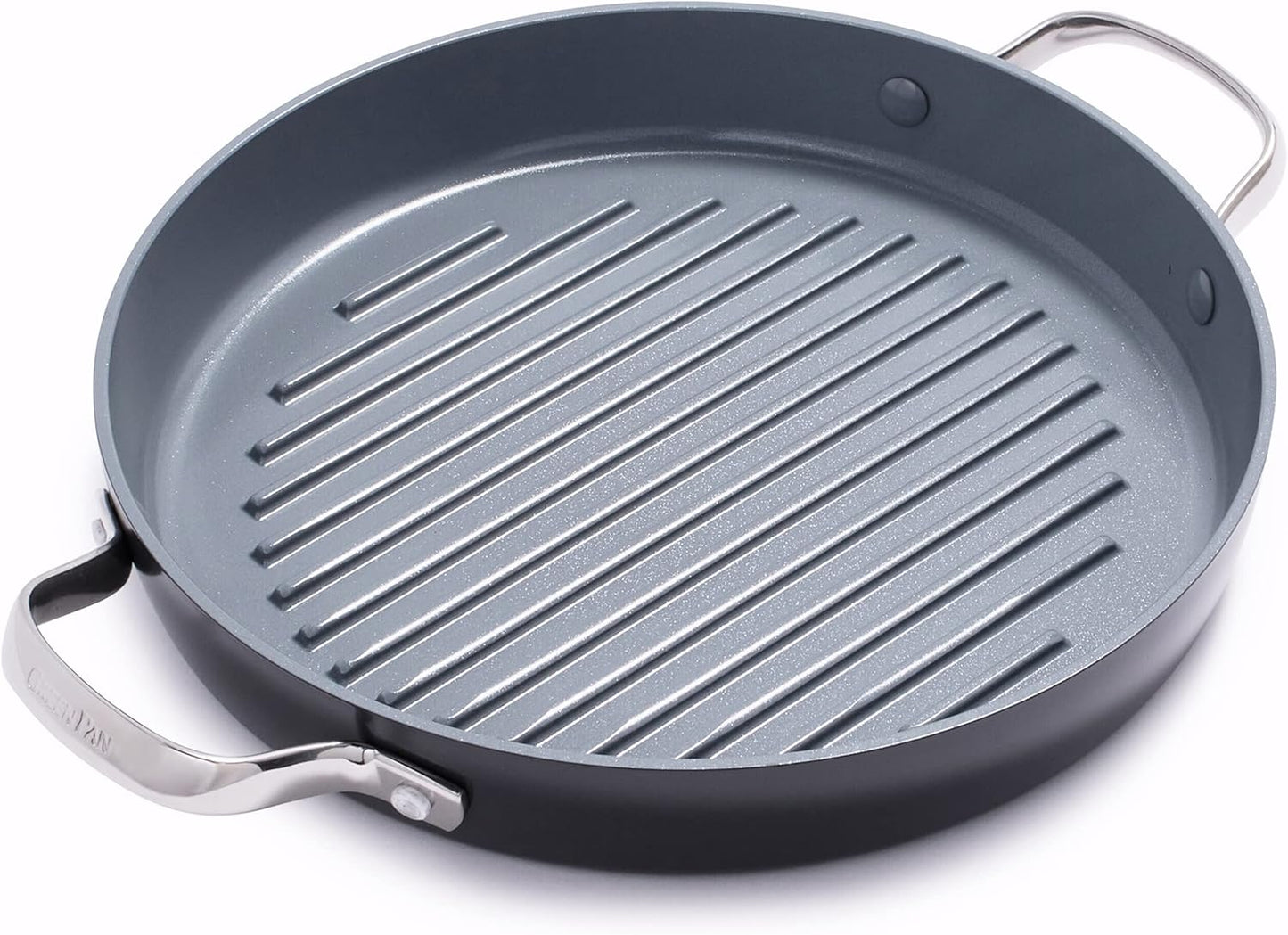GreenPan Valencia Pro 11in Grill Pan: Healthy Ceramic Nonstick