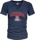 Blue 84 Women's Arizona Wildcats Heathered Confetti V Neck T Shirt