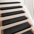 PURE ERA Ultra Plush Stair Treads 9.5in x 30in (14 Pack) - Black