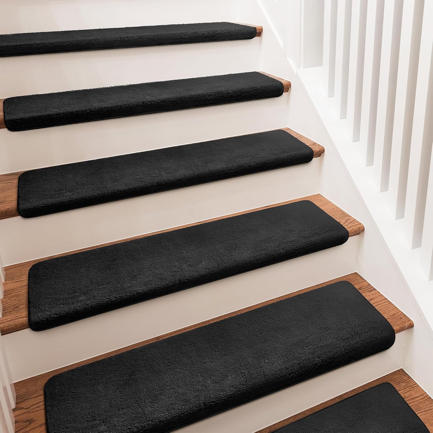 PURE ERA Carpet Stair Treads Ultra Plush Soft Bullnose Protectors