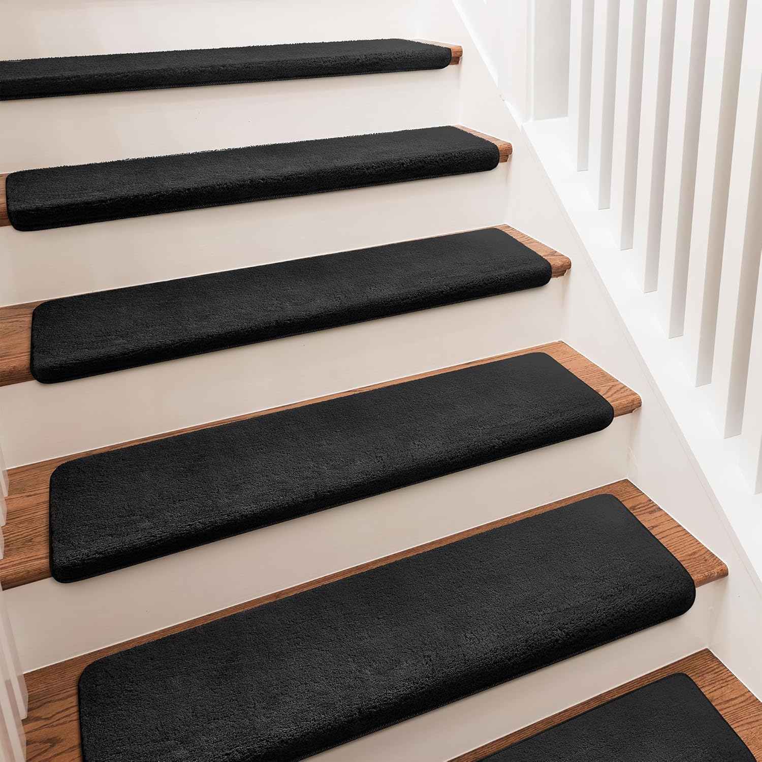 PURE ERA Carpet Stair Treads Ultra Plush Soft Bullnose Protectors