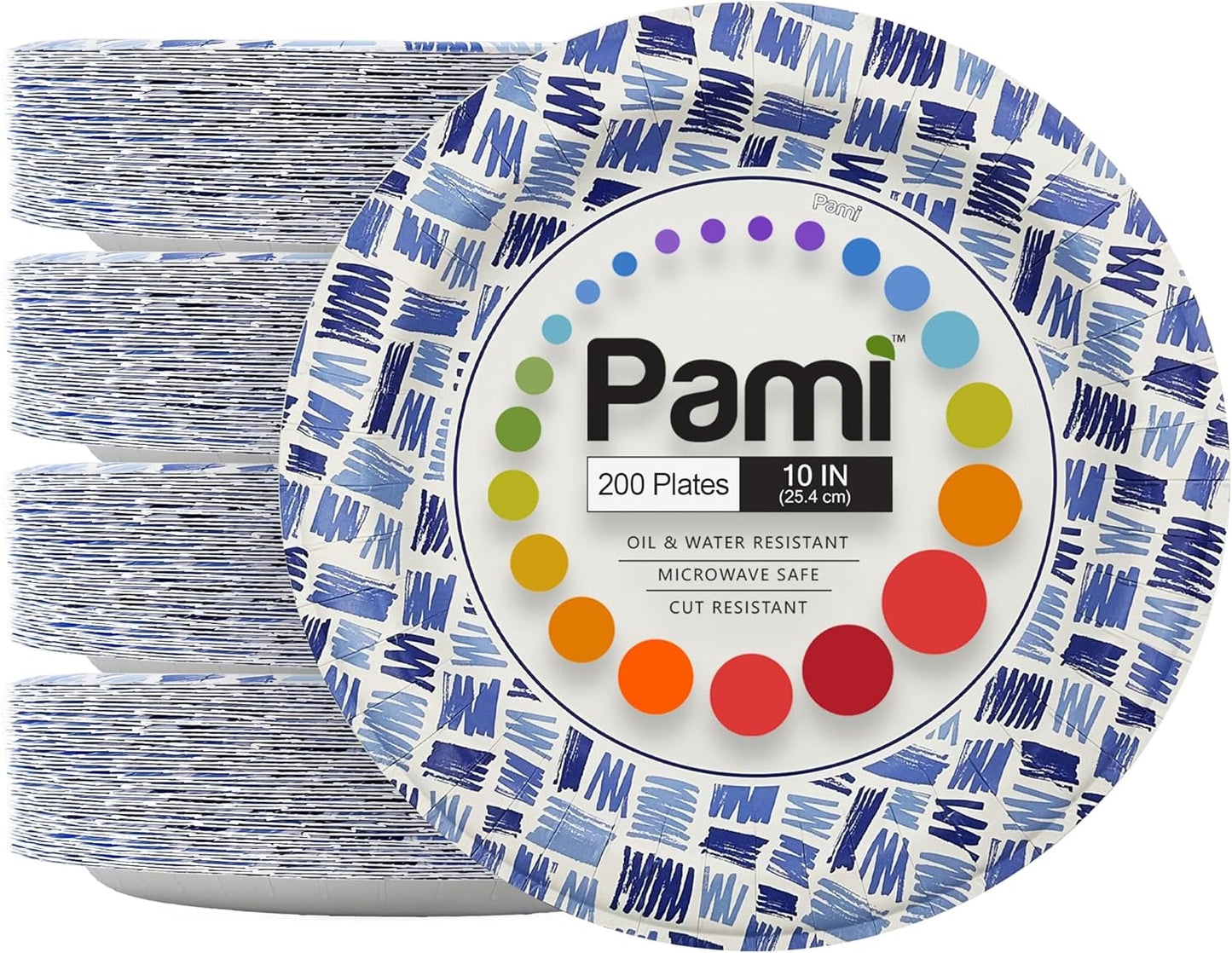 PAMI Heavy-Duty Large Disposable Microwave-Safe Paper Dishes