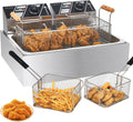 Commercial Deep Fryer with Basket 3400W 12.7QT - Powerful Countertop