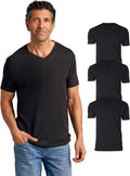 True Classic Mens V Neck T Shirts Soft Fitted Undershirts
