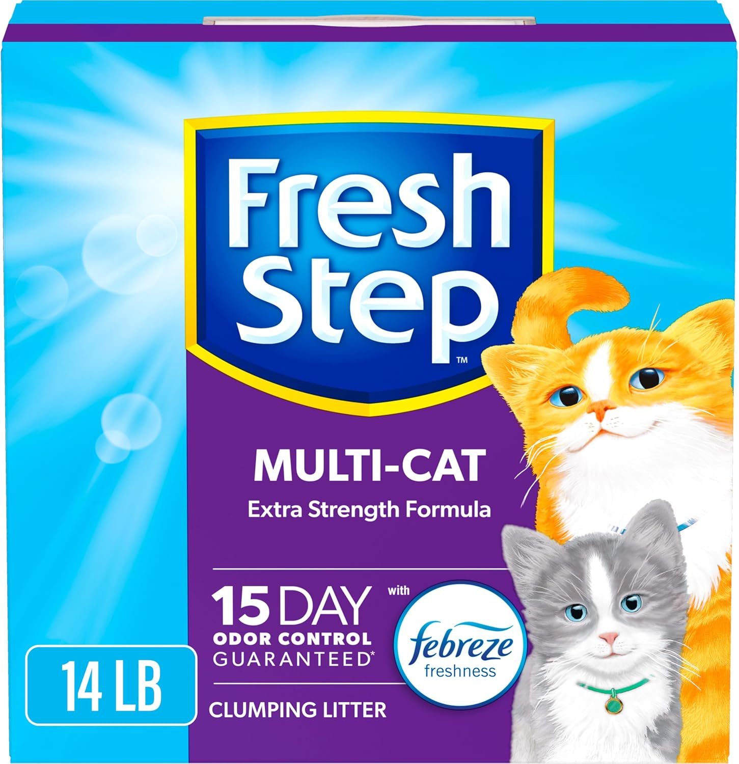 Fresh Step Extra Strength Clumping Cat Litter w/ Febreze - 14 lb