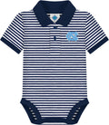 Creative Knitwear College Baby Striped Polo Bodysuit (Style X6CU)