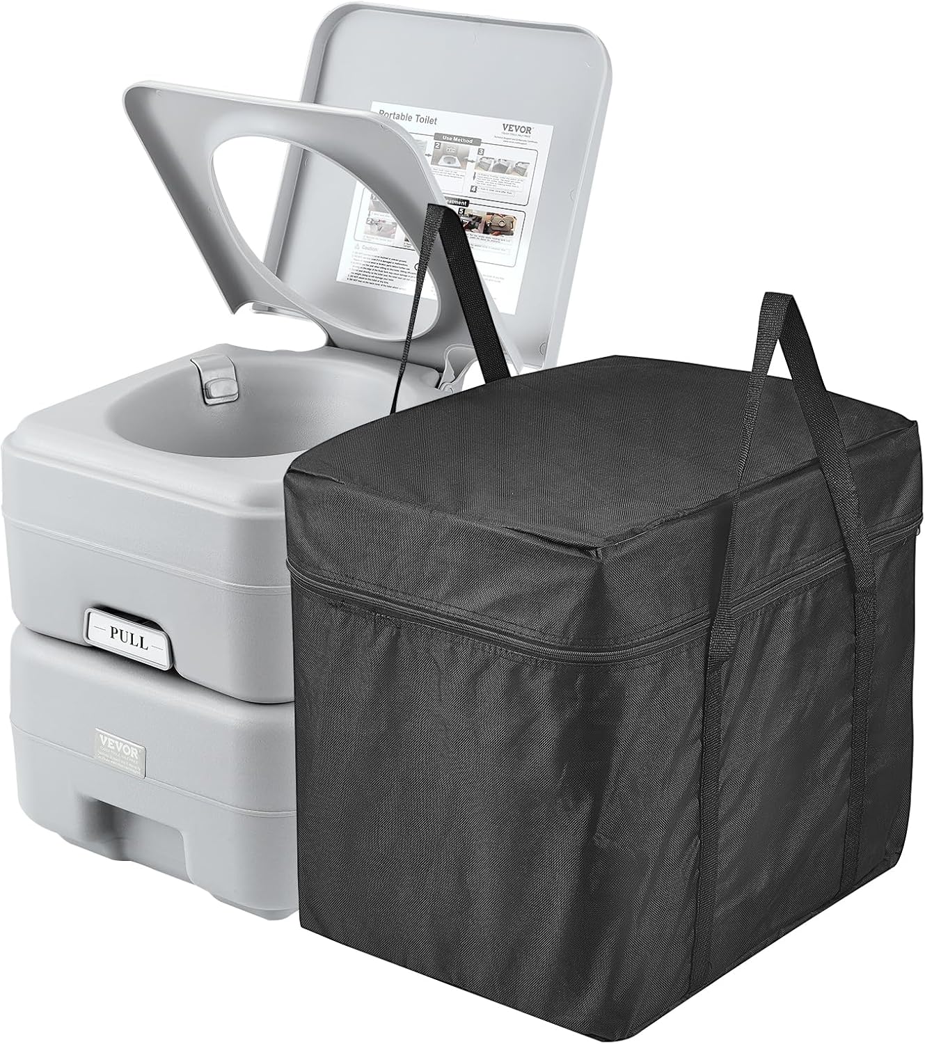 VEVOR Portable Toilet: Push-Button Flush, Leak-proof & Odourless