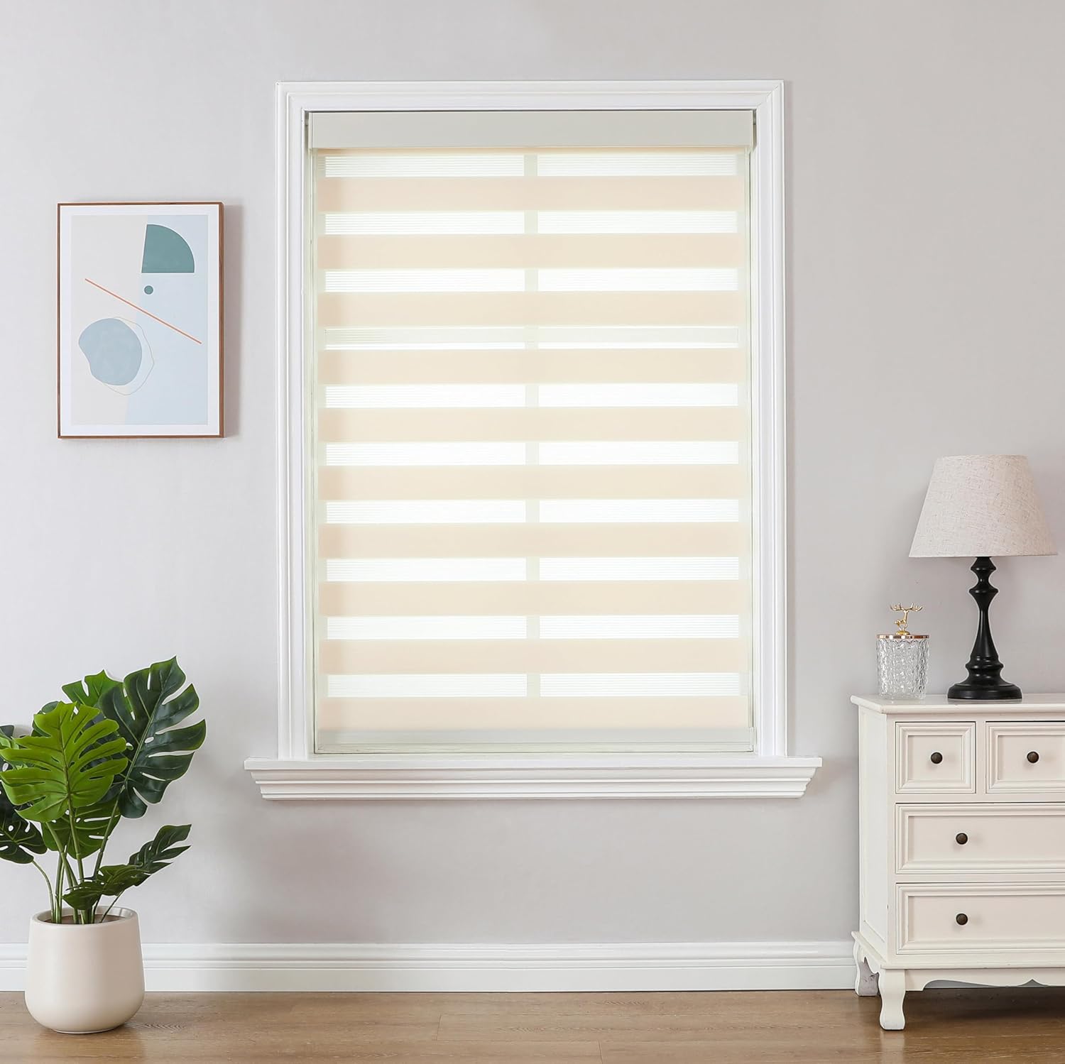Joydeco Cordless Zebra Blinds for Light Control and Privacy