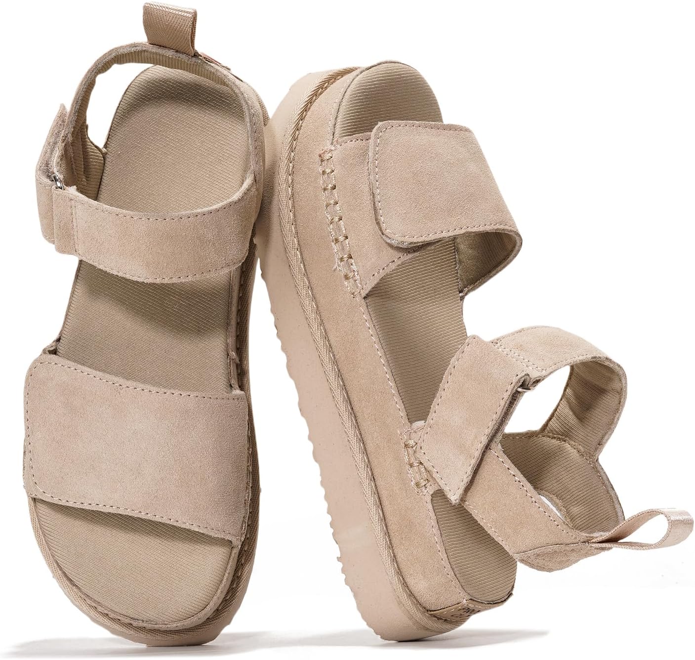 Project Cloud Genuine Leather Platform Sandals for Women 2025